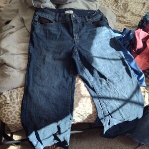 Lane Bryant Blue Flare Wide Leg Jeans